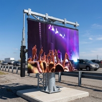 Layar LED Tetap Luar Ruangan P8 IP65 Tahan Air Kecerahan Tinggi Papan Reklame Digital Layar Panggung LED