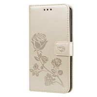 Casing Dompet Kulit PU Slot Kartu Tahan Benturan Mawar untuk iPhone 12/13/14/15 Pro/ A91/M21/A50S/S20/A2/A3/A22 5G