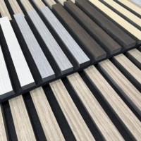 Panneaux acoustiques FEYT en placage de bois MDF insonorisant, filmés UV, imperméables, pour décoration murale intérieure, Akupanel