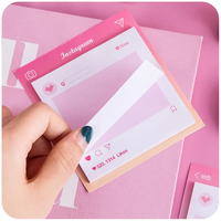 Lista de compras de notas adhesivas transparentes Linda Tapa dura troquelada función magnética papelería uso escritura dulce hogar colección Bloc de notas