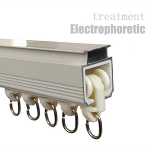 Modern tasarım uzun alüminyum alaşım pencere donanımı yüksek kalite <span class=keywords><strong>PVC</strong></span> perde parça demiryolu kanca aksesuarları ile ev kullanımı için - Product Image 2