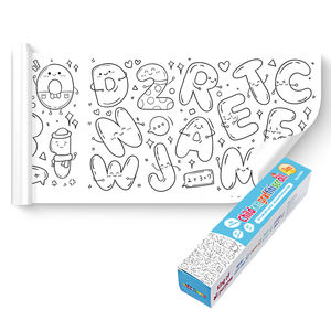 Pendidikan Awal Anak DIY Wallpaper Bergulir, Tidak Berantakan 300Cm Paket Kotak Hadiah Desain Yang Berbeda Kertas Mewarnai Dinding untuk Grafiti - Product Image 3