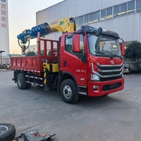 Camion-grue hydraulique 4x2 de 7 tonnes avec tarière, capacité de levage de 18,1 m pour la construction de centrales électriques et le forage de pieux de fondation