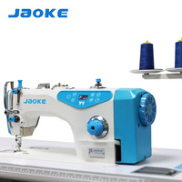 Machine à coudre industrielle plate à point noué à entraînement direct par ordinateur à une aiguille JAOKE JK-Y1, haute vitesse, 550W, automatique