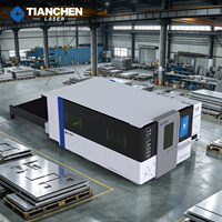Máquina de Corte Láser de Fibra Tianchen PS3015 1500W 3000W 6000W con Cubierta y Mesa de Intercambio, Estilo Rentable
