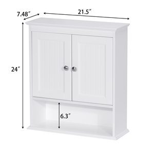 Meuble de salle de bain Mino Kesper, <span class=keywords><strong>armoire</strong></span> murale avec <span class=keywords><strong>2</strong></span> <span class=keywords><strong>portes</strong></span>, étagère ouverte, <span class=keywords><strong>armoire</strong></span> <span class=keywords><strong>à</strong></span> <span class=keywords><strong>pharmacie</strong></span> - Product Image 3