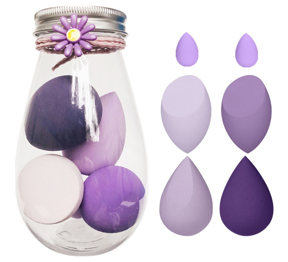 Bouteille Taro violet-4 grandes 2 petites bouteilles à bouchon argenté en corde