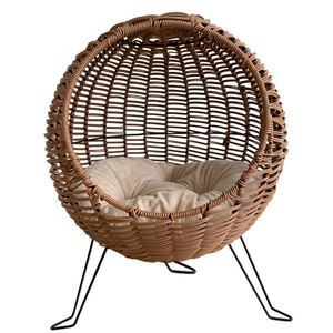 ที่นอนหวายสำหรับแมวพร้อมขาตั้งโลหะใช้ในร่ม/กลางแจ้งเบาะนุ่ม - Product Image 2