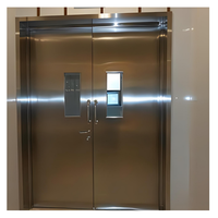 Ensemble complet de portes extérieures ignifuges en acier inoxydable de Guangzhou, porte ignifuge en acier de 90 minutes avec barre anti-panique certifiée CE