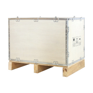 Caja de Madera Desmontable 110x112x12, Madera Natural, Correas de Acero, Libre de Fumigación, Caja de Embalaje para Logística - Product Image 1