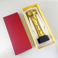 Base de trophée en bois brun écologique personnalisée avec plaque gravée au laser 3D et polie – Cadeau d'affaires