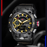Jam Tangan Olahraga Digital Jam Tangan Digital LED Pria Jam Tangan Mewah Kasual Kebugaran Elektronik Multifungsi Modis Luar Ruangan Tahan Air Relojes