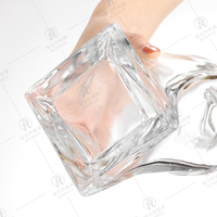 Bouteille en verre vide créative de 500Ml, 750Ml, pour liqueur, vin, Whisky, Vodka, Tequila, avec couvercle en liège, vente en gros
