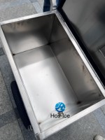 Chariot mobile de vente de crème glacée avec congélateur isotherme en acier inoxydable, chariot à gelato de rue, chariot de stockage à froid pour bâtonnets glacés