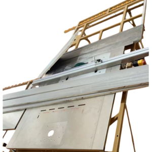 Scie à panneaux horizontale professionnelle écologique avec guide laser et lame de 203 mm pour une coupe précise du métal et du bois - Product Image 2