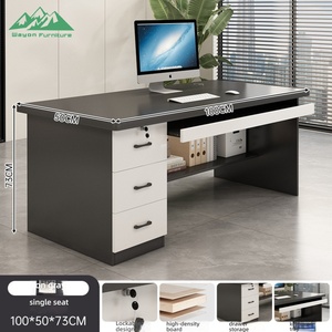 Wayon Modern MDF Wood Computer <strong>Desk</strong> with Storage Drawers Monitor Shelf <strong>for</strong> <strong>Home</strong> <strong>Office</strong> Gaming Workstation - Product Image 3