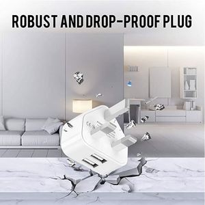 Cargador USB de 2 Puertos 2.1A, Adaptador de Viaje Universal de 10W para iPhone, Cargador de Pared para EE. UU., UE y Reino Unido para Teléfonos Móviles, Venta al Por Mayor de Fábrica - Product Image 5