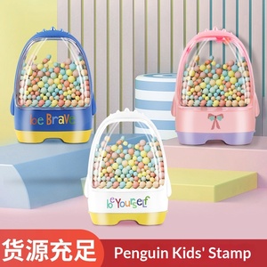 Sello de Plástico con Nombre de Pingüino Pequeño para Ropa, Venta al por Mayor, Juguete Creativo de Burbujas para Niños de Jardín de Infancia - Product Image 2