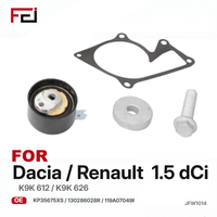 Nouveau Kit de Pompe à Eau et Courroie de Distribution KP35675XS / 1.5 DCi avec Tendeur, Marque FEI, Vente Directe Usine, Ensemble Moteur 119A07049R