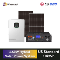 Kit solaire portable de 6,5 kW avec batterie et onduleur, système d'énergie solaire pour la maison, le camping et les situations d'urgence