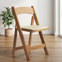 Chaises pliantes Chiavari en bois massif pour l'extérieur - Empilables, durables, écologiques pour les mariages, les banquets et les événements