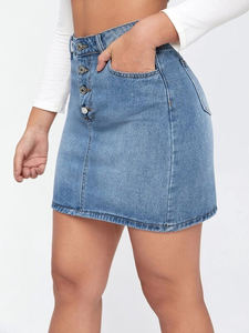 <span class=keywords><strong>Jupe</strong></span> en jean bleue pour filles, <span class=keywords><strong>jupe</strong></span> courte en jean pour femmes, <span class=keywords><strong>jupe</strong></span> mini en jean taille basse, Y2k - Product Image 3