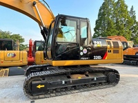 Excavadora Usada CAT 320D2 de 20 Toneladas, Excavadora de Orugas CAT 320D2, Excavadora Hidráulica de Servicio Pesado para Construcción y Movimiento de Tierras, Pocas Horas de Uso