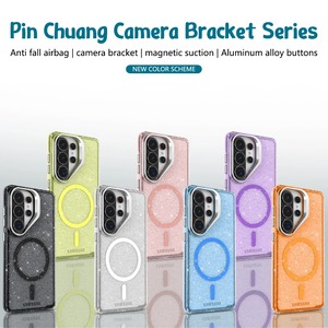 Nouveau support d'objectif en métal transparent avec paillettes brillantes pour coque <span class=keywords><strong>Magsafe</strong></span> pour <span class=keywords><strong>Samsung</strong></span> Galaxy S26 S25 S24 S23 <span class=keywords><strong>S22</strong></span> Ultra Plus S25FE, coque magnétique - Product Image 6