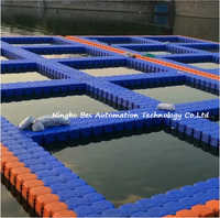 Pont flottant modulaire en PEHD pour jet ski, pont flottant de construction, plateforme flottante, quai flottant en plastique