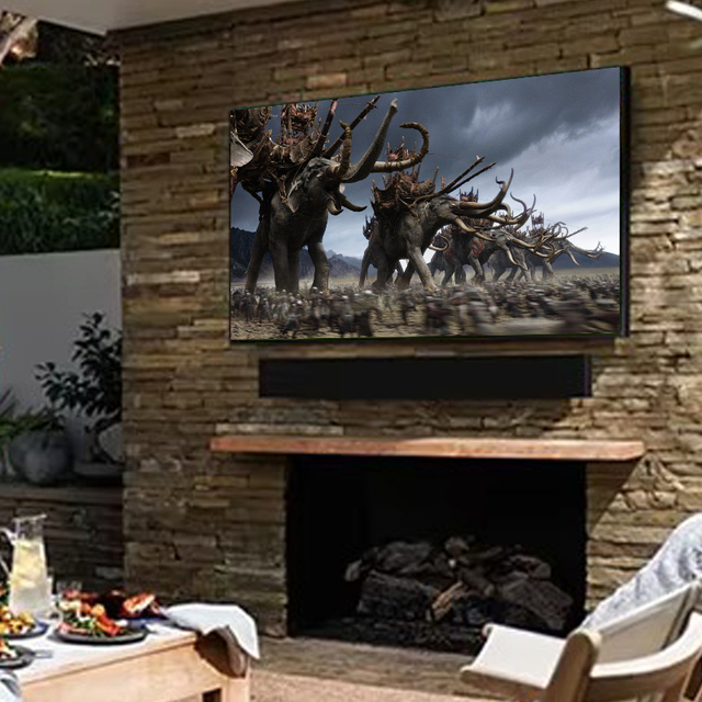 Full Sun IP66 Waterproof LED Slim Frameless 4K TV Commercial-grade 3500nits 55/65/75inch All Metal Housing Outdoor TV