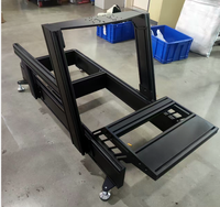 Cockpit de Simulation de Conduite Personnalisé Noir 40160 en Aluminium à Surface Plate, Profilé Extrudé, pour Simulation de Course