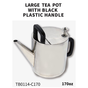 Théière Grande Taille 5L Winson avec Poignée en Plastique Noir, Finition Miroir Satiné, Écologique, Design Classique pour Café, Fêtes, Boissons Chaudes - Product Image 3
