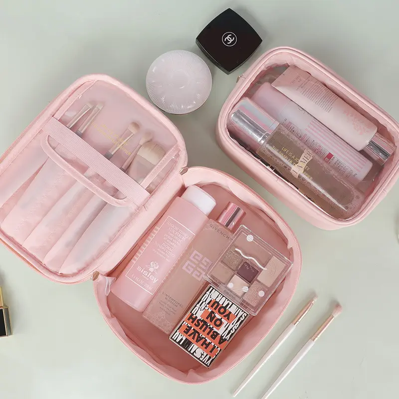 PU Travel Cosmetic Bags Beauty Skincare Storage Case Make up Organizer Bag