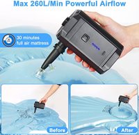 Bomba eléctrica para inflables y desinflar, bomba de cama de aire portátil con batería de 5200mAh