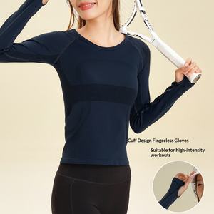 T-shirt de sport à manches longues pour femme, mignon, ajusté, respirant, à séchage rapide, pour le yoga, la course à pied et la remise en forme - Product Image 5