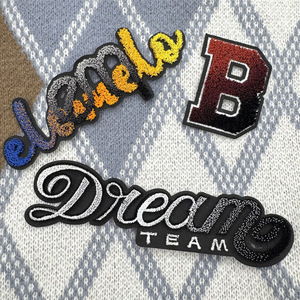 Écussons brodés personnalisés pour brosses à dents, thermocollants, à presser à chaud, avec broderie dégradée effet gazon, badges de transfert thermique pour vêtements et sacs - Product Image 2