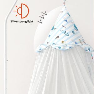 New Châu Âu Phong Cách Thoáng Khí Treo Bé Giường Muỗi Net Xách Tay Bé Cái Nôi Tán Lưới Với Đứng - Product Image 4