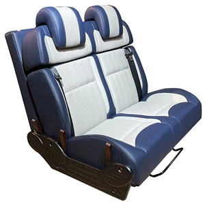 Asiento de Cuero PU de Lujo Impermeable para Conversión de Asiento de Camioneta a Cama con Cinturón de Seguridad de Tres Puntos para Modificación de Autocaravanas - Product Image 1