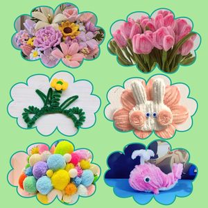 Paquete de 100 Limpiapipas de Chenilla de 8mm, Palitos de Chenilla para Manualidades Navideñas, Proyectos DIY para Niños - Product Image 5