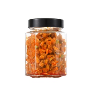380ml 500g Wholesale Wedding Gift Food Storage Empty Container Pudding Jelly Jam Honey Glass Jar Hexagon With Lid