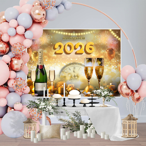 Chúc mừng năm mới lễ kỷ niệm 2026 nền Banner Trang trí lễ hội cho đêm Giao Thừa, trang trí phòng và sân vườn, đạo cụ gian hàng ảnh - Product Image 4