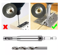2025 ouvre-trou de charnière de porte et de fenêtre poinçon à bois poignée hexagonale position irrégulière perceuse ensemble d'accessoires d'outils électriques