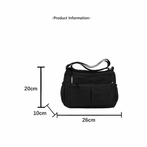 <span class=keywords><strong>Sac</strong></span> à <span class=keywords><strong>bandoulière</strong></span> <span class=keywords><strong>léger</strong></span> multi-poches pour femme, <span class=keywords><strong>sac</strong></span> de <span class=keywords><strong>voyage</strong></span> vintage en nylon, <span class=keywords><strong>sac</strong></span> à <span class=keywords><strong>bandoulière</strong></span> de luxe avec fermeture éclair - Product Image 2