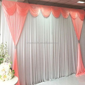 Vente directe d'usine Rideau de mariage blanc Décoration de salle Studio avec réduction - Product Image 3