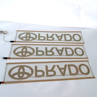 Özel El parlak Led araç ön camı çıkartmalar 5 yıldız istedi Led ışık Panel araba Sticker, yanıp sönen araba dekorasyon