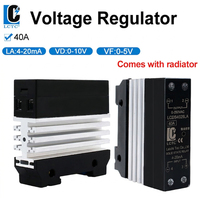 Regulador de Voltaje de Estado Sólido Monofásico LCTC 40A, 0-10V, 4-20mA, 0-5V, Control SSR, Relé Delgado con Disipador de Calor, 0-250VAC, Alta Calidad