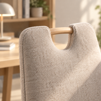 Chaise de salle à manger rembourrée à dossier en forme de cuillère, chaise latérale en tissu rembourré pour la maison, la cuisine, le restaurant, l'hôtel, la salle à manger
