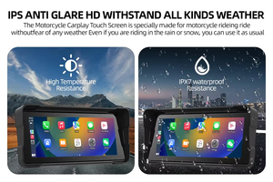 Pantalla Inalámbrica para Motocicleta con CarPlay y Android Auto, Pantalla IPS HD de 6.86 Pulgadas, Resistente al Agua IP67, Grabador de Conducción con Doble Lente, Navegación GPS - Product Image 4