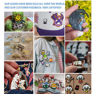 Épingles à revers en métal émaillé dur et souple, plaqué <span class=keywords><strong>or</strong></span>, avec dos en carton, design amusant et mignon, couleur personnalisée, vente en gros, badges, anime, dessin animé - Product Image 3