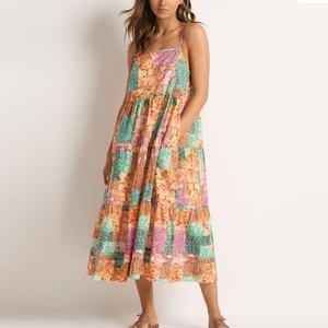 ชุดเดรสยาวลายดอกไม้สไตล์ฮาวายแบบสั่งทำพิเศษ พิมพ์ลายดิจิทัล ผ้าเรยอน - Product Image 2